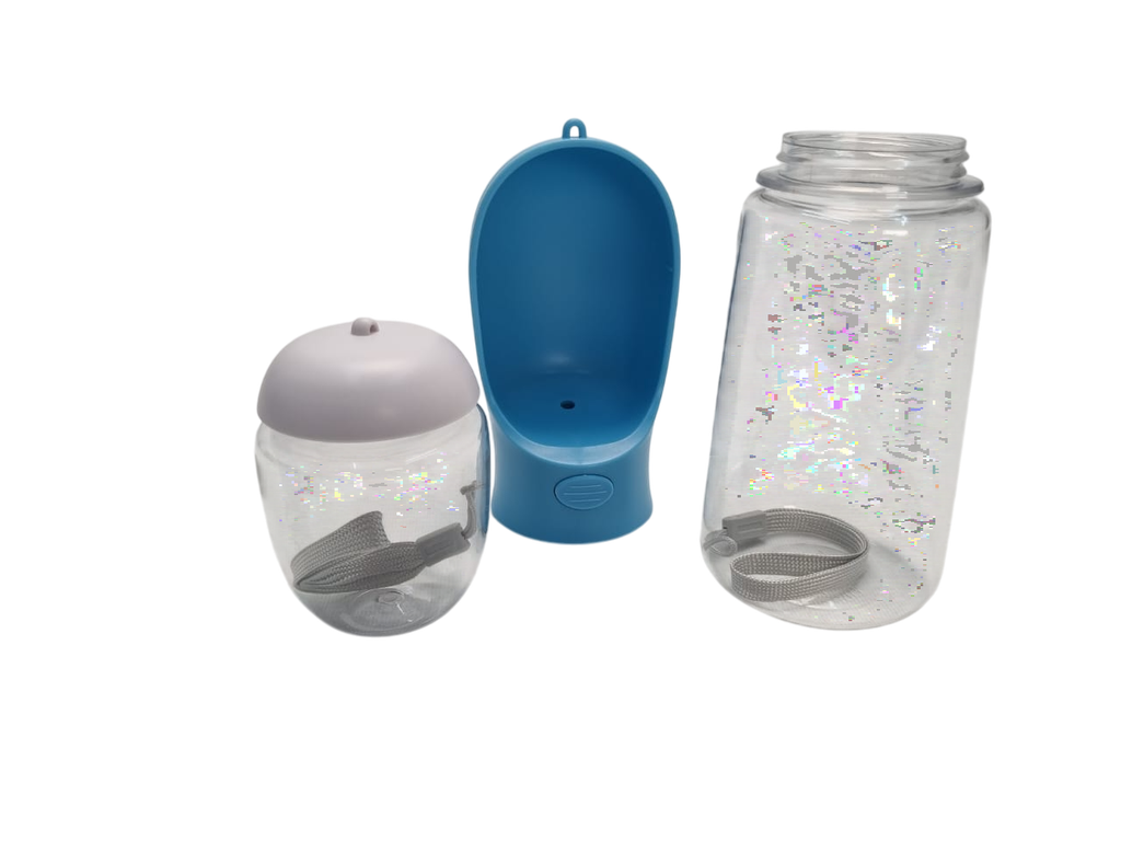 BOTELLA/COMEDERO PORTATIL 400ml.
