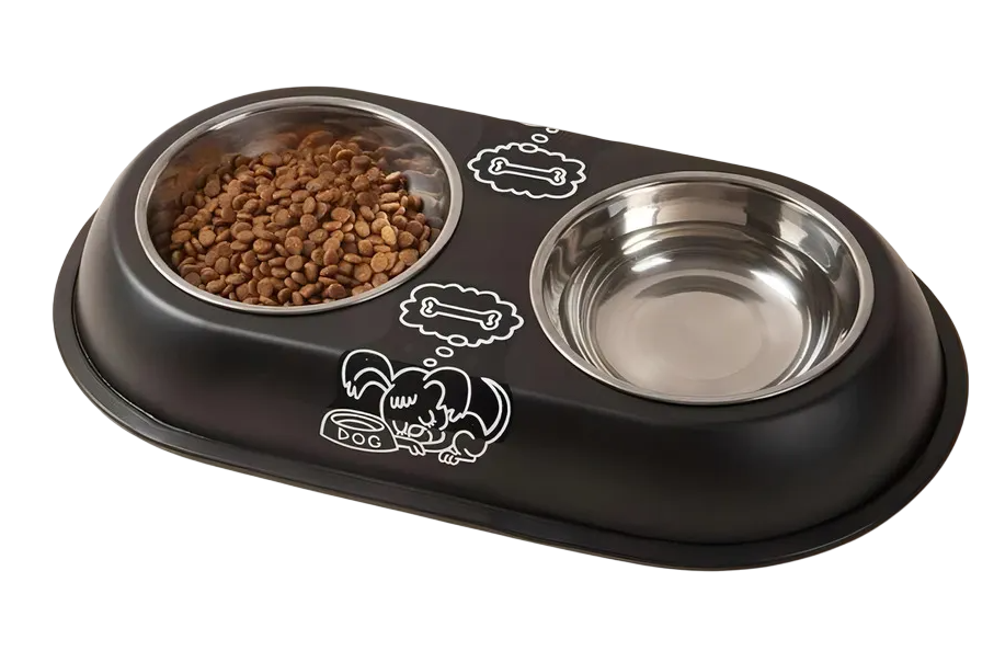 COMEDERO ACERO DOBLE N°1 