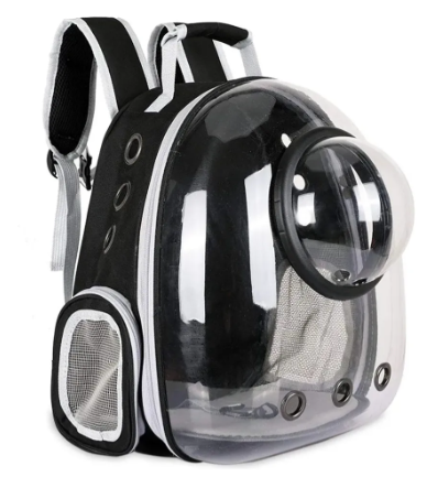 MOCHILA CAPSULA TRANSPARENTE C/BURBUJA