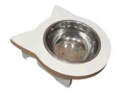 [6263] COMEDERO MDF GATITO SIMPLE